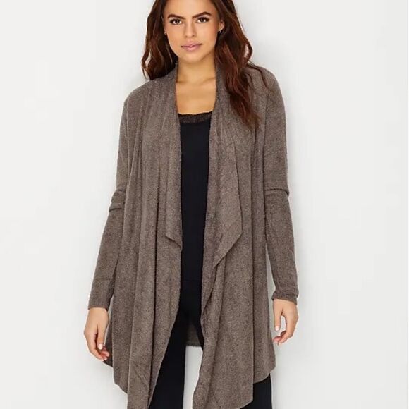 BAREFOOT DREAMS Bamboo Chic Lite Calypso Gray Wrap Cardigan Sweater H225 - Picture 1 of 1
